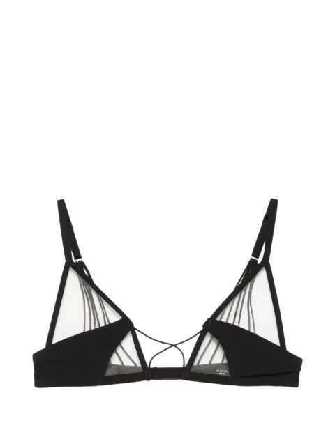 Rick Owens x Livy Raw District lace triangle bra Black RO01F6094TULY