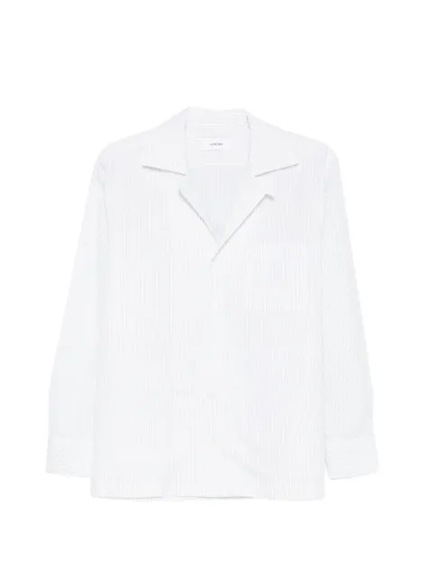 Lardini Paul striped-pattern chest-pocket shirt White PAPAULPAC2000