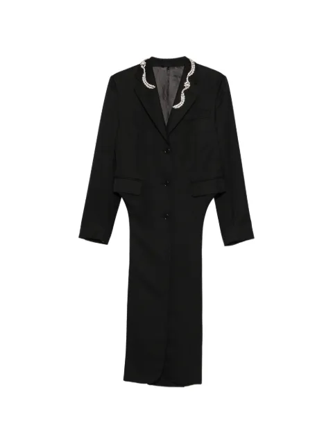 Simone Rocha pearl-embellished coat Black 2081B1217BLKPRLCLR