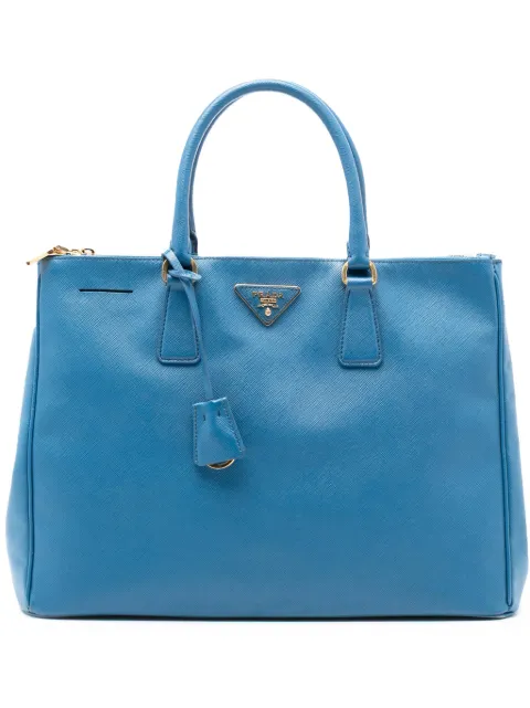 Prada Pre-Owned 2010-2025 Large Saffiano Lux Galleria Double Zip satchel Blue YJ3QH5PD78BGTLOI