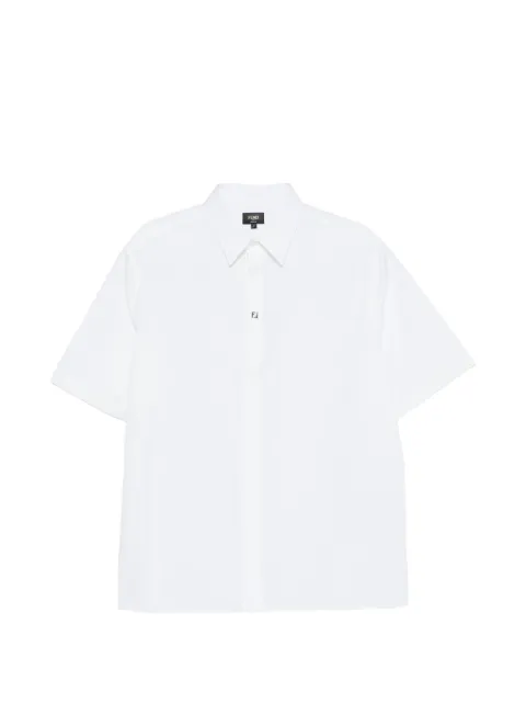 FENDI short-sleeve logo-plaque shirt White FS0795AVDL