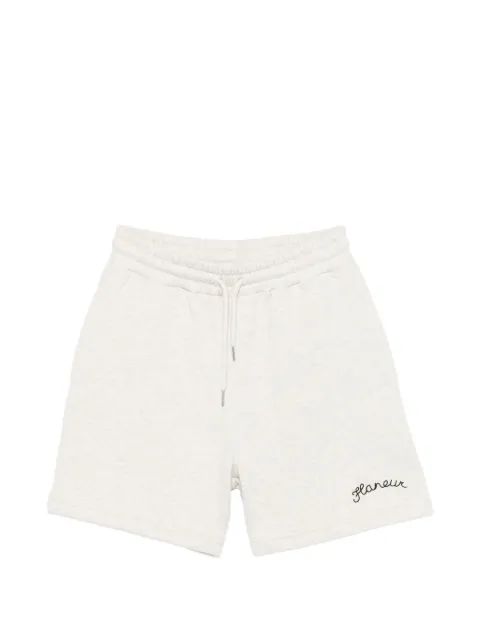 FLÂNEUR drawstring embroidered shorts Neutrals FSHO200