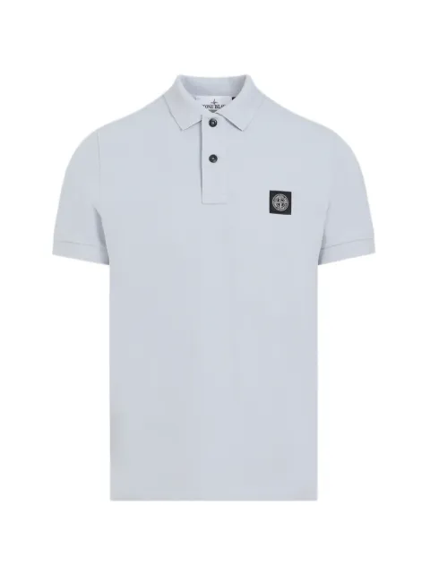 Stone Island 2200008 organic cotton piqué polo shirt with stretch Blue L1S152200008S0017