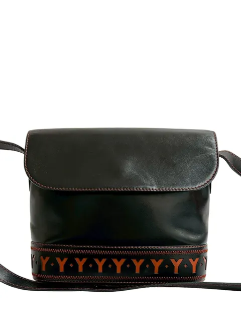 Saint Laurent Pre-Owned 2000-2025 Leather Cutout crossbody bag Black Z8RD9NHMXL3F2LOG