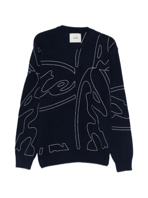 Arte Antwerp crew-neck sweater Blue SS26179K