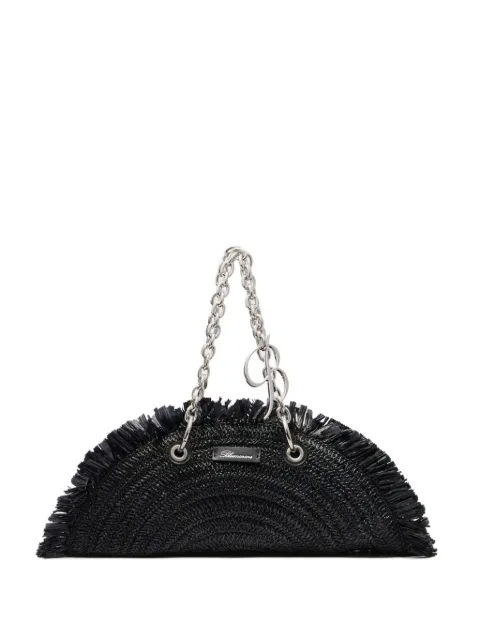 Blumarine chain-link fringed shoulder bag Black P6HHW118AN0990TU