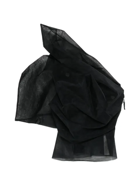 Rick Owens asymmetric draped top Black RO01F6153TU