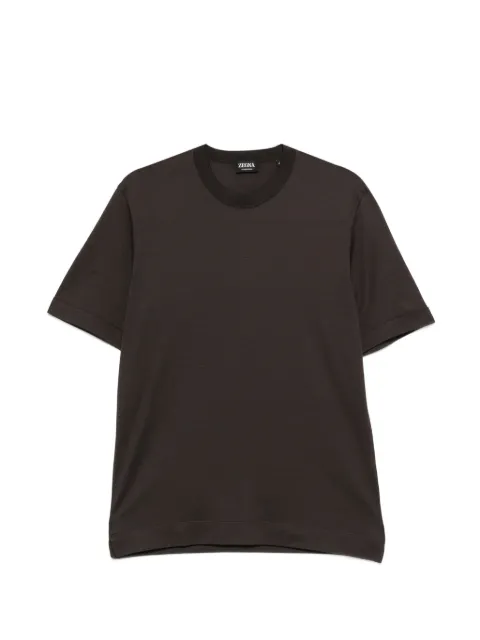 Zegna crew-neck short-sleeve T-shirt Brown UH386A3H718