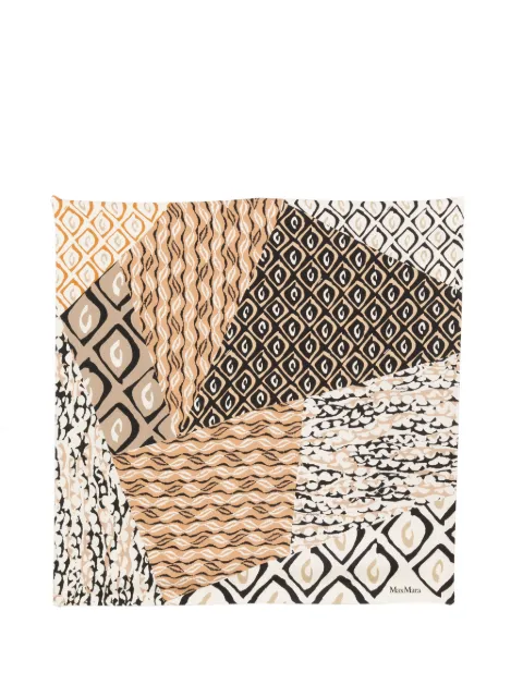 Max Mara patchwork-print scarf Neutrals 2614541112600