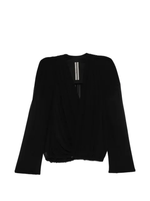 Rick Owens Maria V-neck blouse Black RP01F6750G