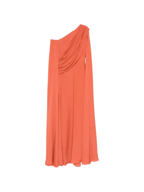 Elie Saab Double Georgette draped one-shoulder maxi dress Orange D1079NR26SI001