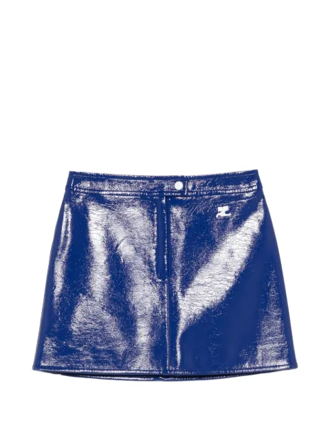 Courrèges logo button skirt Blue 223CJU001VY0014