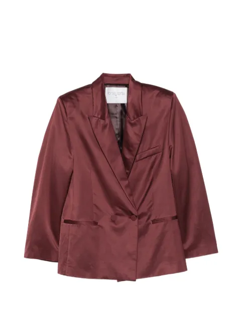 Forte Forte satin double-breasted blazer Red 14812