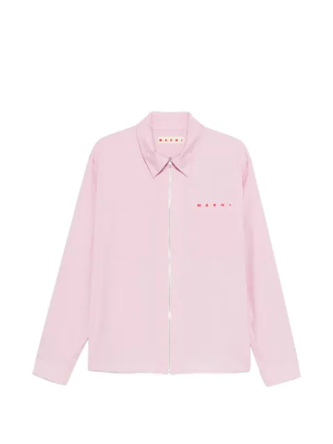 Marni logo-print shirt Pink CUMU0297P0USCT88LRC20