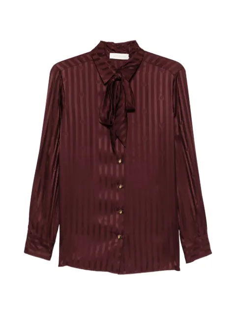 ZIMMERMANN striped tie-detail shirt Red 8413TS261