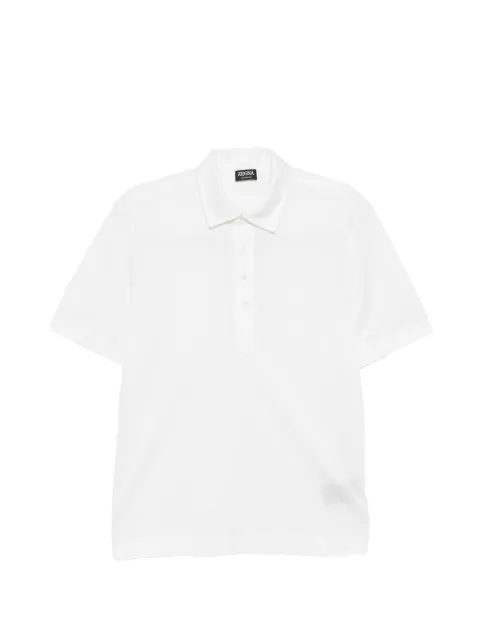 Zegna collared button polo shirt White UH386A3H774