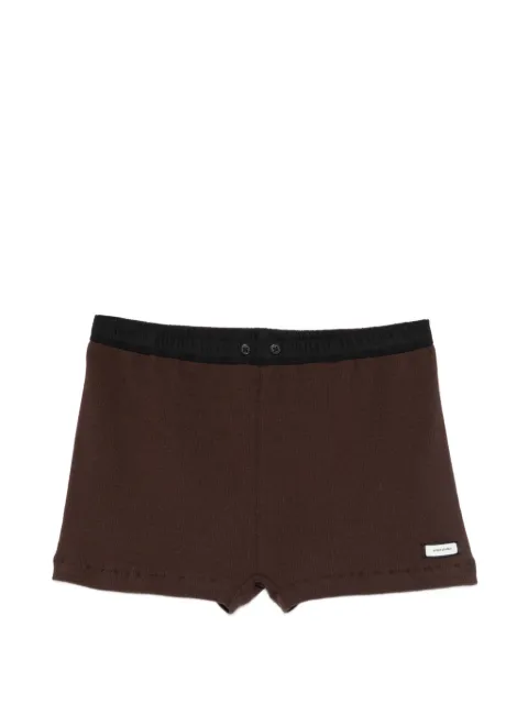ENTIRE STUDIOS ribbed-knit shorts Brown ESSS26SH01876