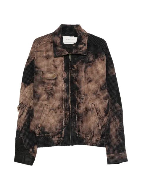 Feng Chen Wang tie-dye distressed jacket Black FUS21JK16