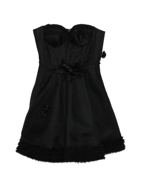 ZIMMERMANN Luna ruffled mini dress Black 7569DS261