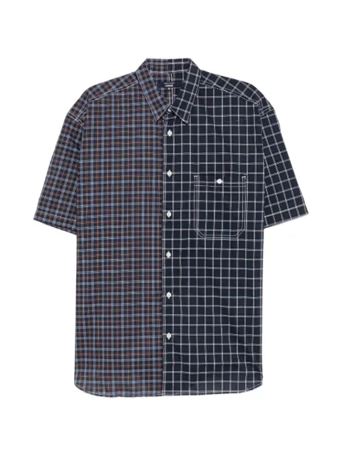 Comme des Garçons Homme panelled checked shirt Blue HQB022