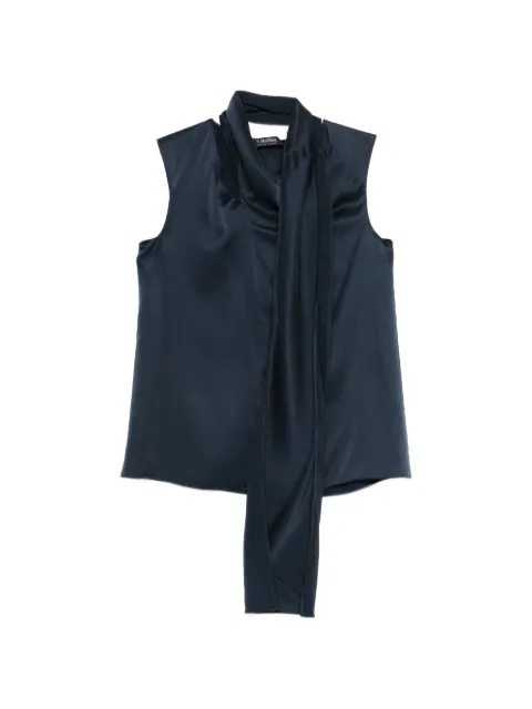 'S Max Mara Smmdry draped sleeveless top Blue 2619161033600