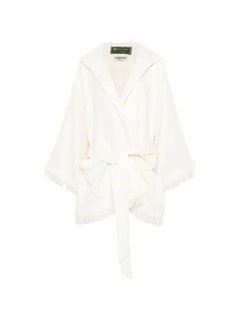 BATAKOVIC Belgrade fringed pocket coat Neutrals BBSS26LPSOFTMECAFTANWHT