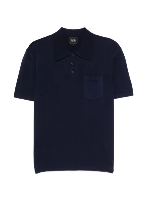 A.P.C. chest-pocket short-sleeve polo shirt Blue COHNWH23478IAK
