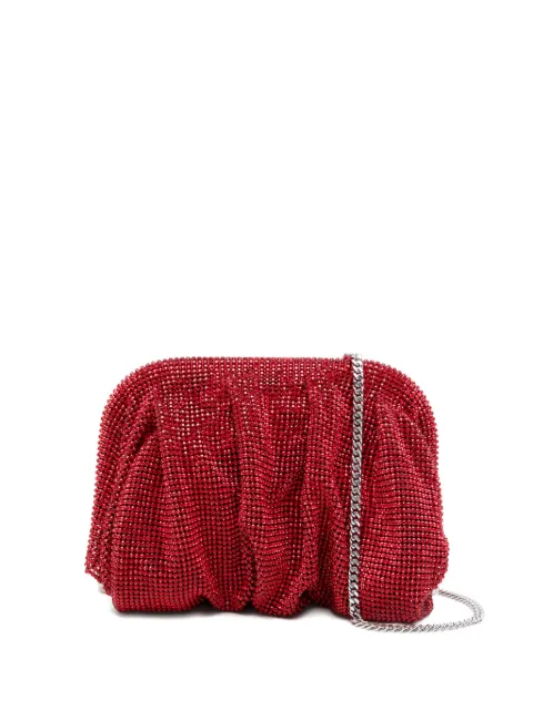 Benedetta Bruzziches crystal-embellished clutch bag Red 0011159