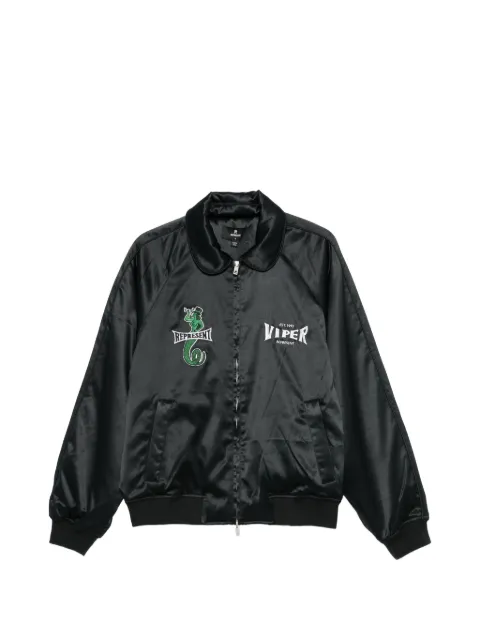 Represent Viper-embroidered zip-fastening jacket Black MLM100539