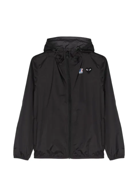 Comme Des Garçons Play x K-Way logo-patch hooded jacket Black AZJ507