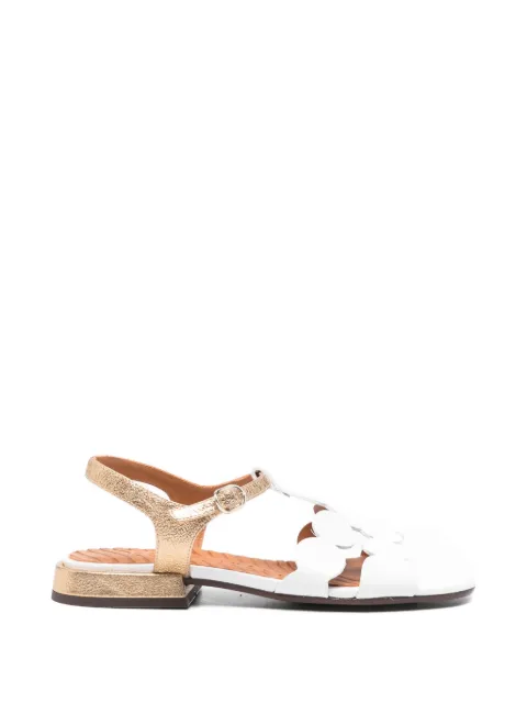 Chie Mihara scalloped-trim sandals White TYKAMBLNC