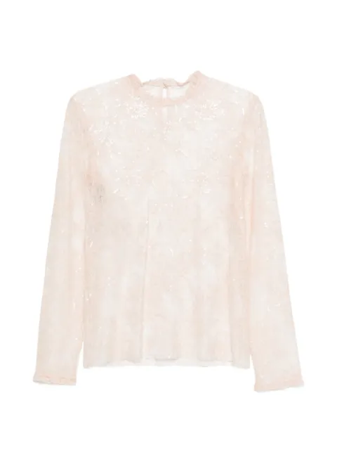 Alberta Ferretti embellishment-detail shirt Neutrals A02181620