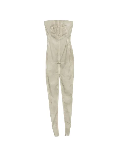 Rick Owens DRKSHDW Sliced Rustier zip-up maxi dress Green DS01F4514SDSN