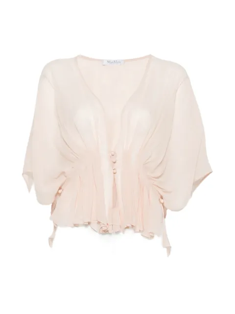 Max Mara buttoned ruffled top Pink 2614731052600