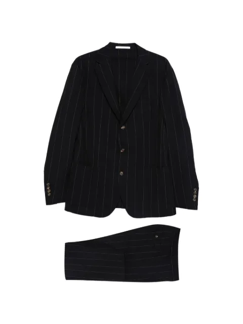 Eleventy pinstripe-pattern single-breasted suit Black M75ABUL01TES0M052