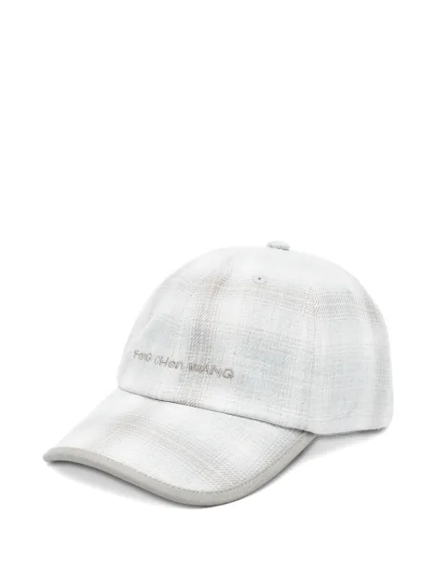 Feng Chen Wang checked baseball cap Grey FUS21AC01