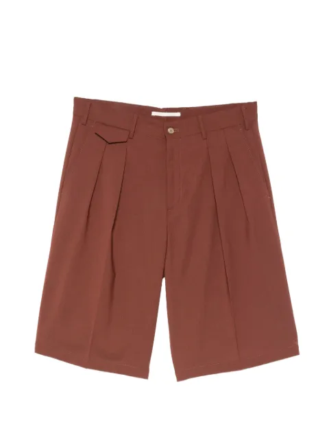 Briglia 1949 Bedfords pleated knee-length shorts Brown BEDFORDS300082