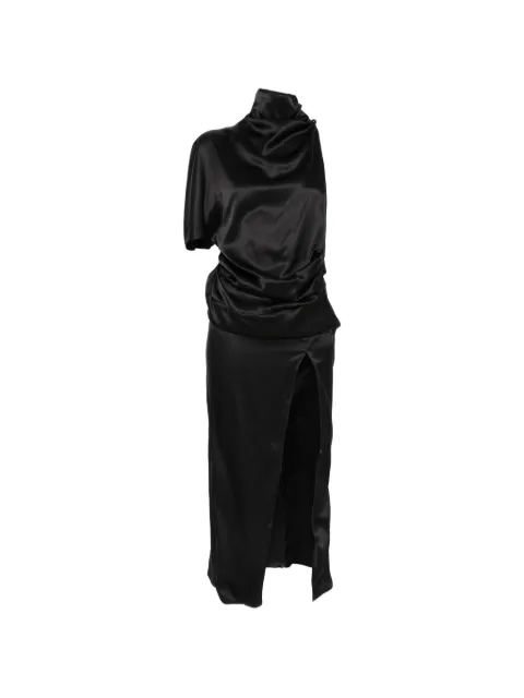 BATAKOVIC Belgrade high-neck midi dress Black BBSS26SILKBLACKMIDIBLK