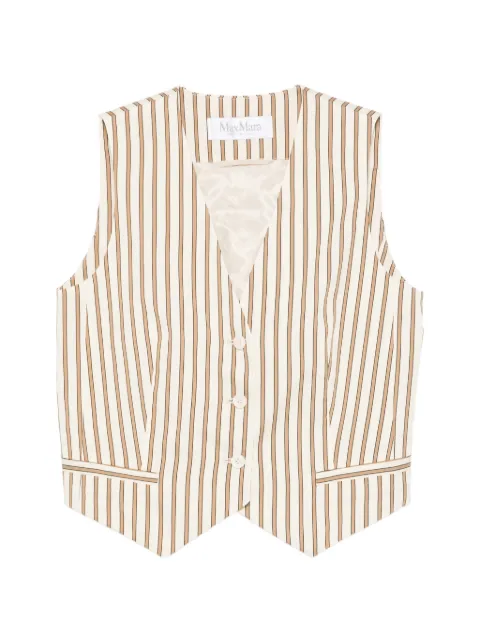 Max Mara striped V-neck waistcoat Neutrals 2611151012600