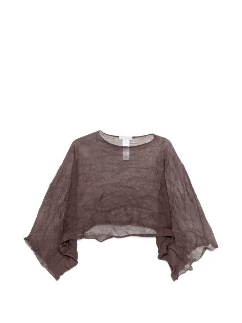 Antonelli Arnica crinkled crop top Brown 41765Q0126420229