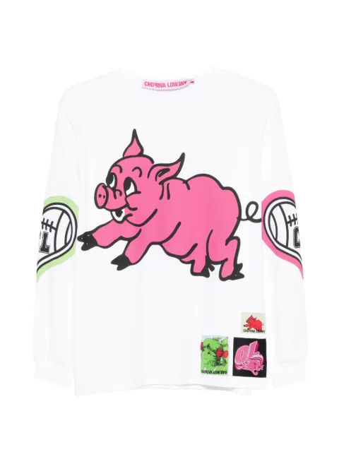 Chopova Lowena Hey Piggy printed T-shirt White 2435
