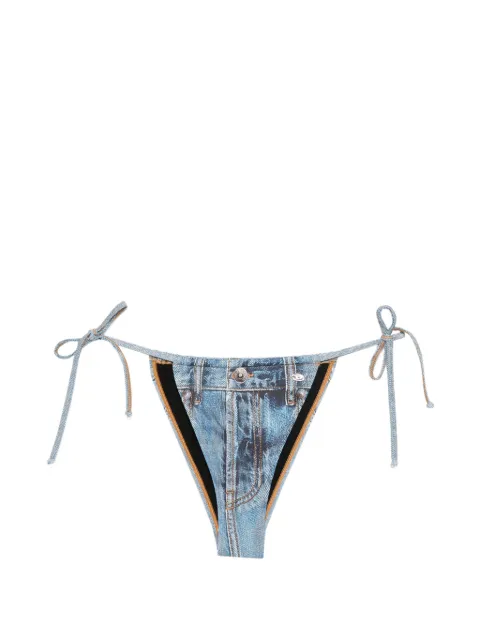 Diesel bikini briefs with jean trompe l'oeil Blue A191580BNCW