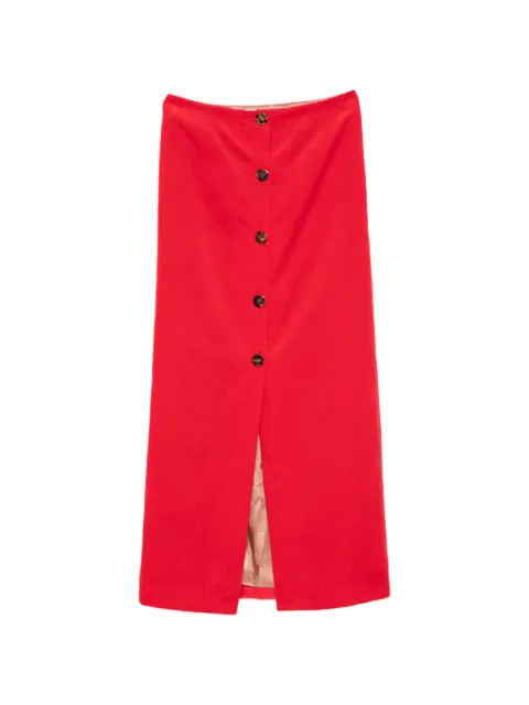 Blazé Milano button-front maxi skirt Red SKLSA01AJEA