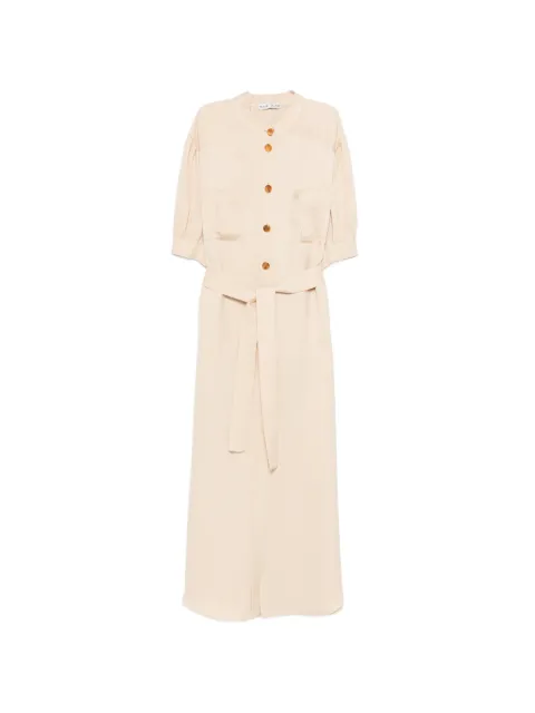 Blazé Milano Donzi Berber belted midi dress Neutrals DRRDD01EDON