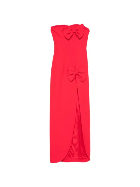 Alessandra Rich cady evening dress with bows Red FABX4269