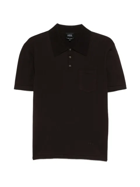 A.P.C. chest-pocket polo shirt Brown COHNWH23478