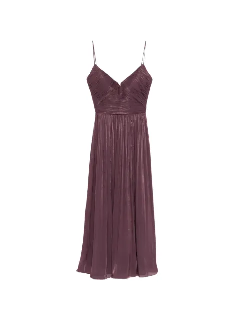 Costarellos Fayla pleated V-neck maxi dress Purple PS2617