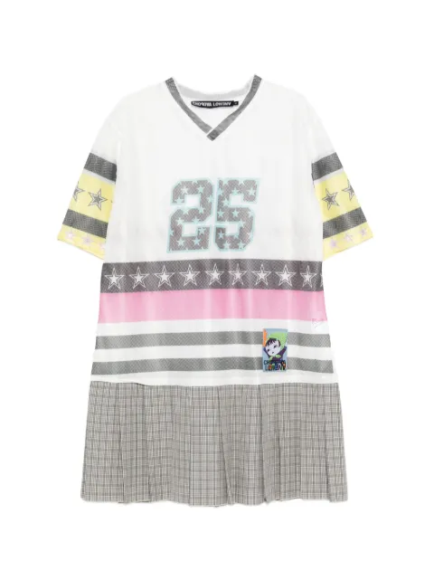 Chopova Lowena Nancy striped check mini dress White 1375