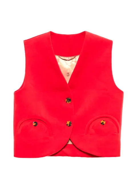 Blazé Milano Gliss button waistcoat Red JKGGS04JEA