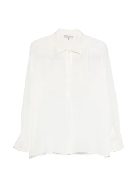 Antonelli pleated-bib long-sleeve shirt Neutrals Q26874106